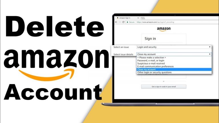 how to delete amazon account