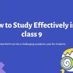 How to Study Effectively in class 9